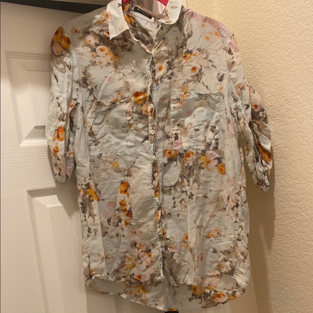 COPY - Massimo Dutti Floral Button-Up Blouse, size medium
